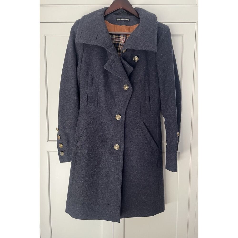 Drykorn For Beautiful People Military Women’s Wool Coat size M Grey